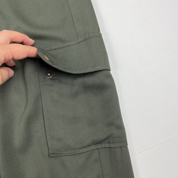 Chicos Women's Green Pull On Cargo Pocket Drawstring Ankle Pants - Picture 10 of 16